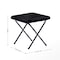 Flash Furniture Eleanor 56-in Folding Double Saucer Chair w/2 Folding Ottomans Black Faux Fur w/a Black Steel Frame FV-FDS-001-2FR-BK-BK-GG - alternate 10